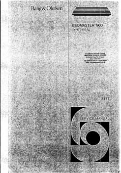 Bang and Olufsen Beomaster 1900 service manual PDF